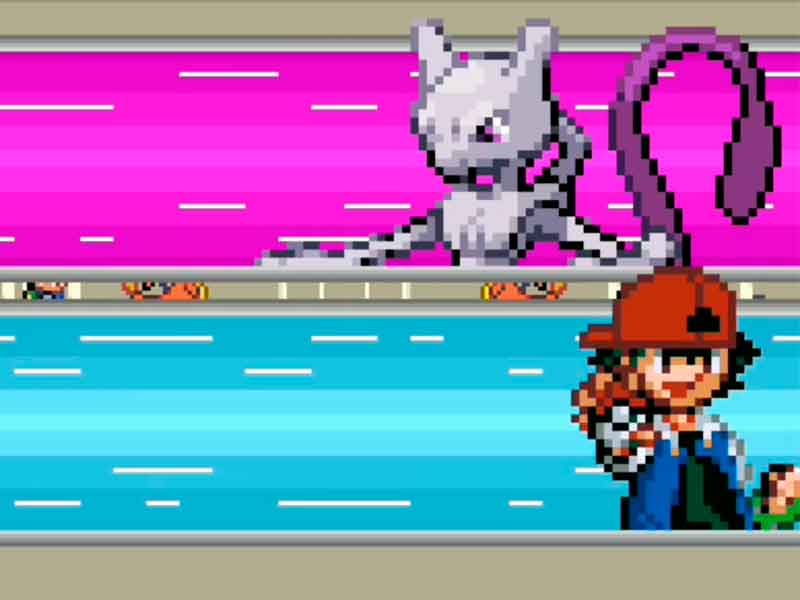 Pokemon Ash Kanto: Mewtwo Strikes Back.